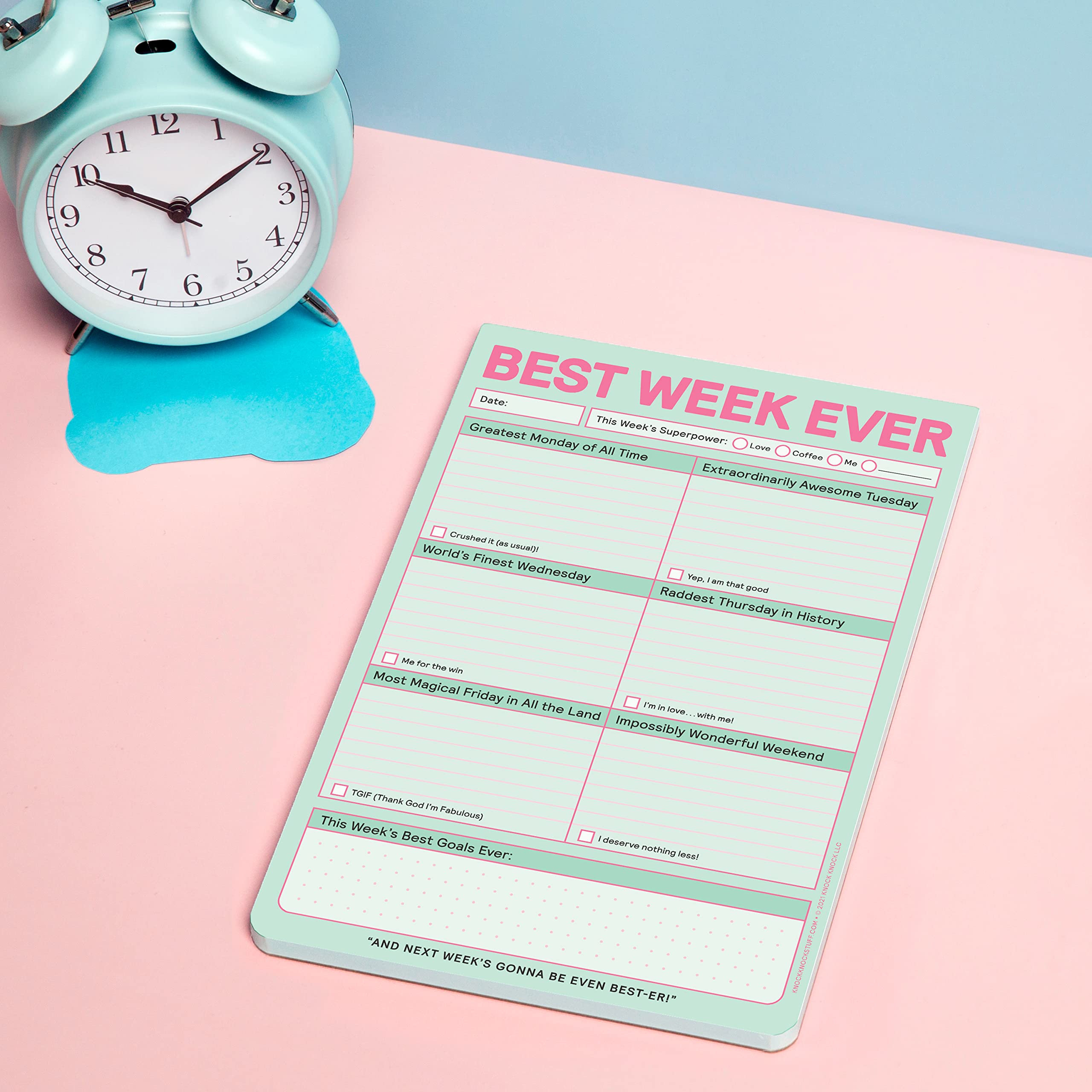 1-Count Knock Knock Best Week Ever Pad, Weekly Planner Pad & To Do List Notepad, 6 x 9-inches (Pastel Edition) - Image 5