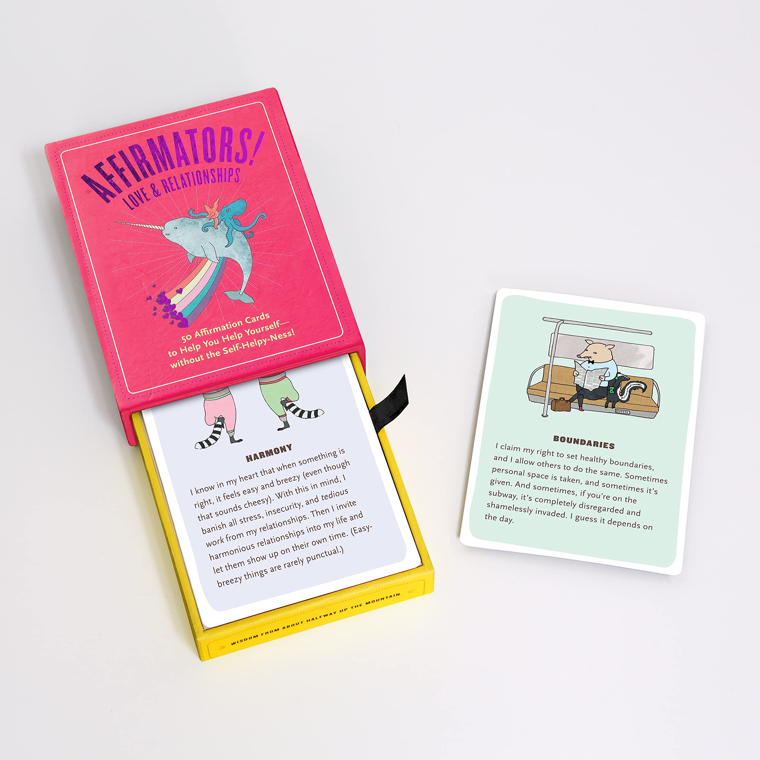Affirmators! Love & Relationships Deck: 50 Affirmation Cards to Help You Help Yourself - Without the Self-helpy-ness! - Image 3