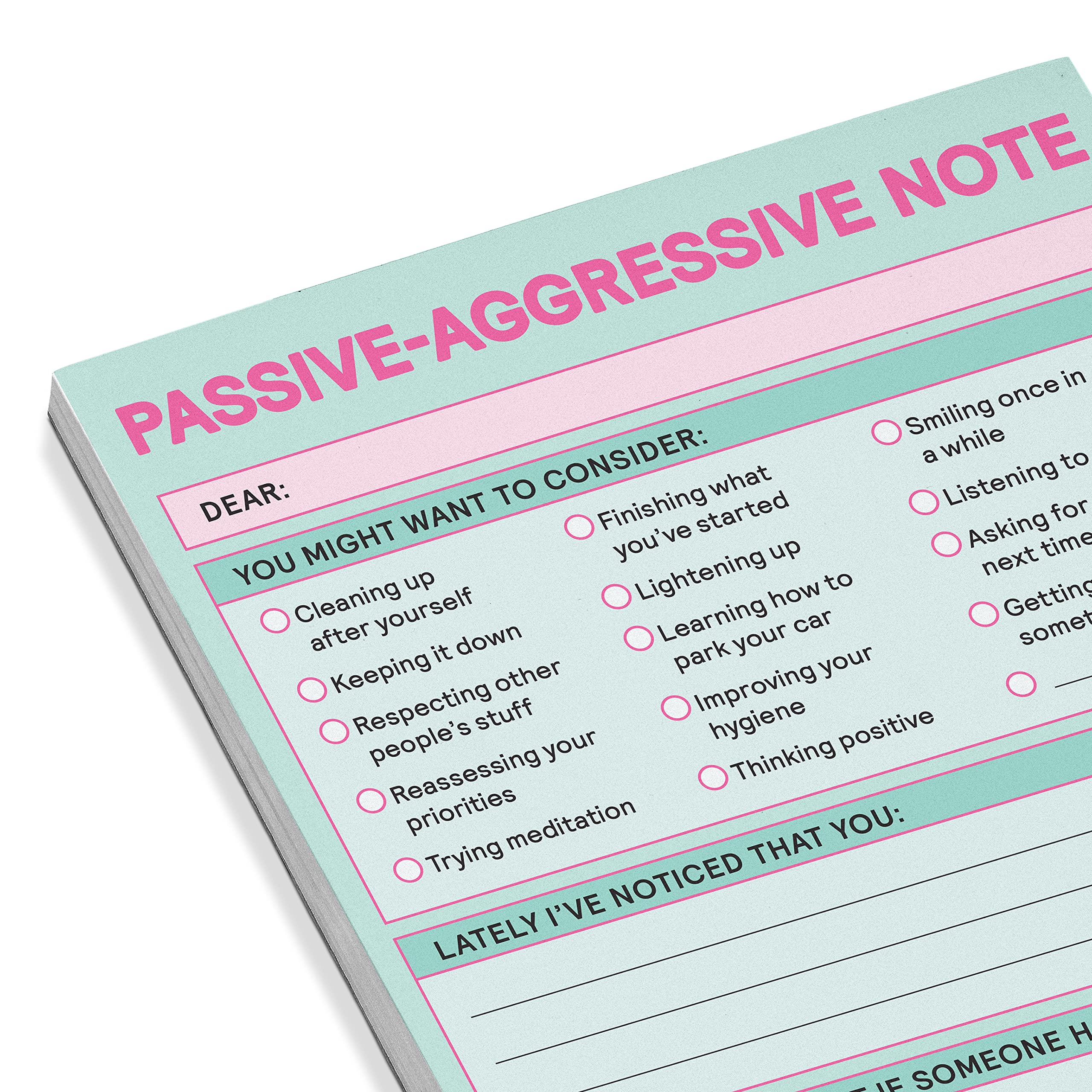 Knock Knock 1-Count Passive-Aggressive Note, Nifty Note Pads & Funny Checklist Memo Pads, 4 x 5.25-inches each (Pastel) - Image 3