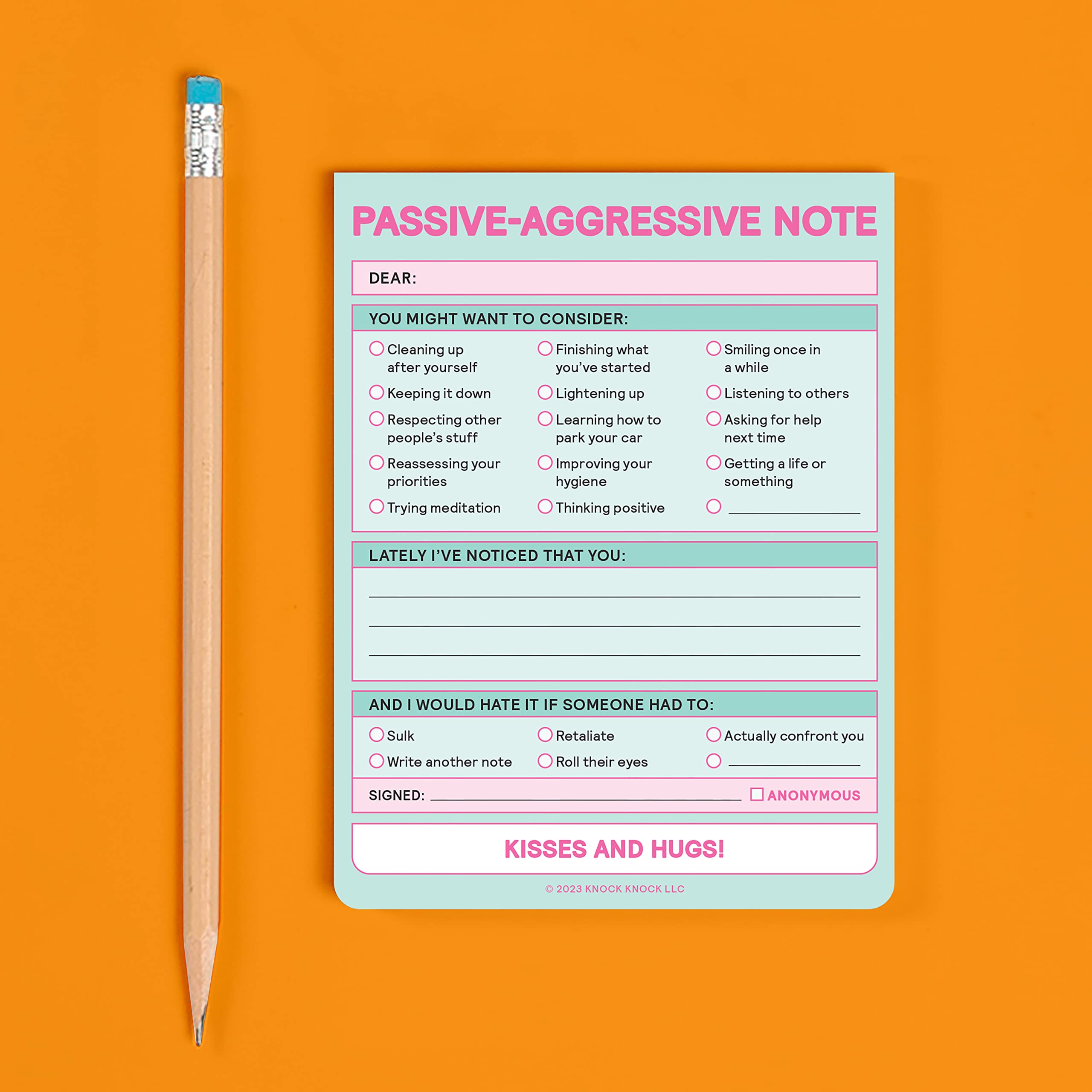 Knock Knock 1-Count Passive-Aggressive Note, Nifty Note Pads & Funny Checklist Memo Pads, 4 x 5.25-inches each (Pastel) - Image 4