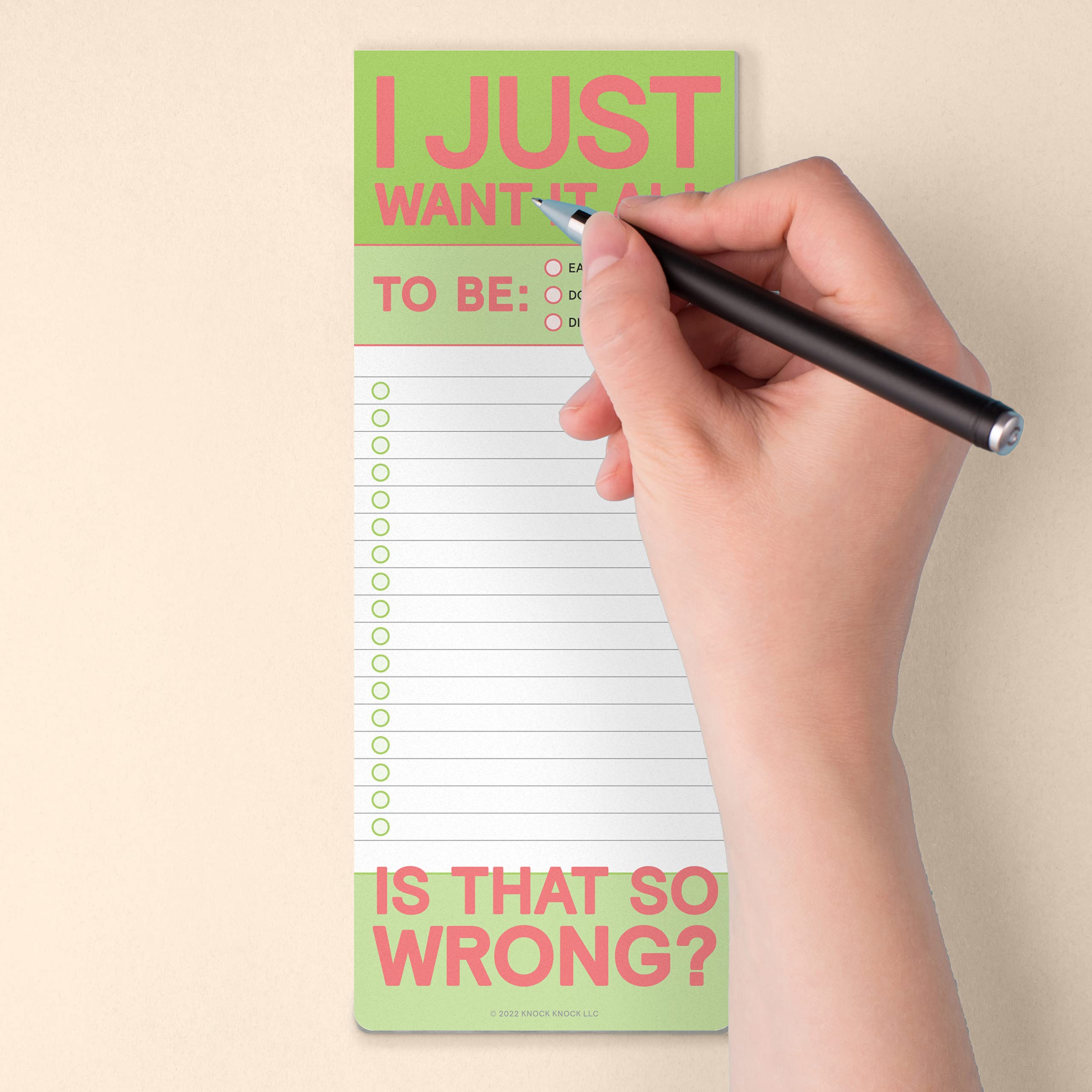 Knock Knock 6-Count I Just Want It All Make-a-List Pads - Shopping List Pad & To Do Pads, 3.5 x 9-inches each - Image 6