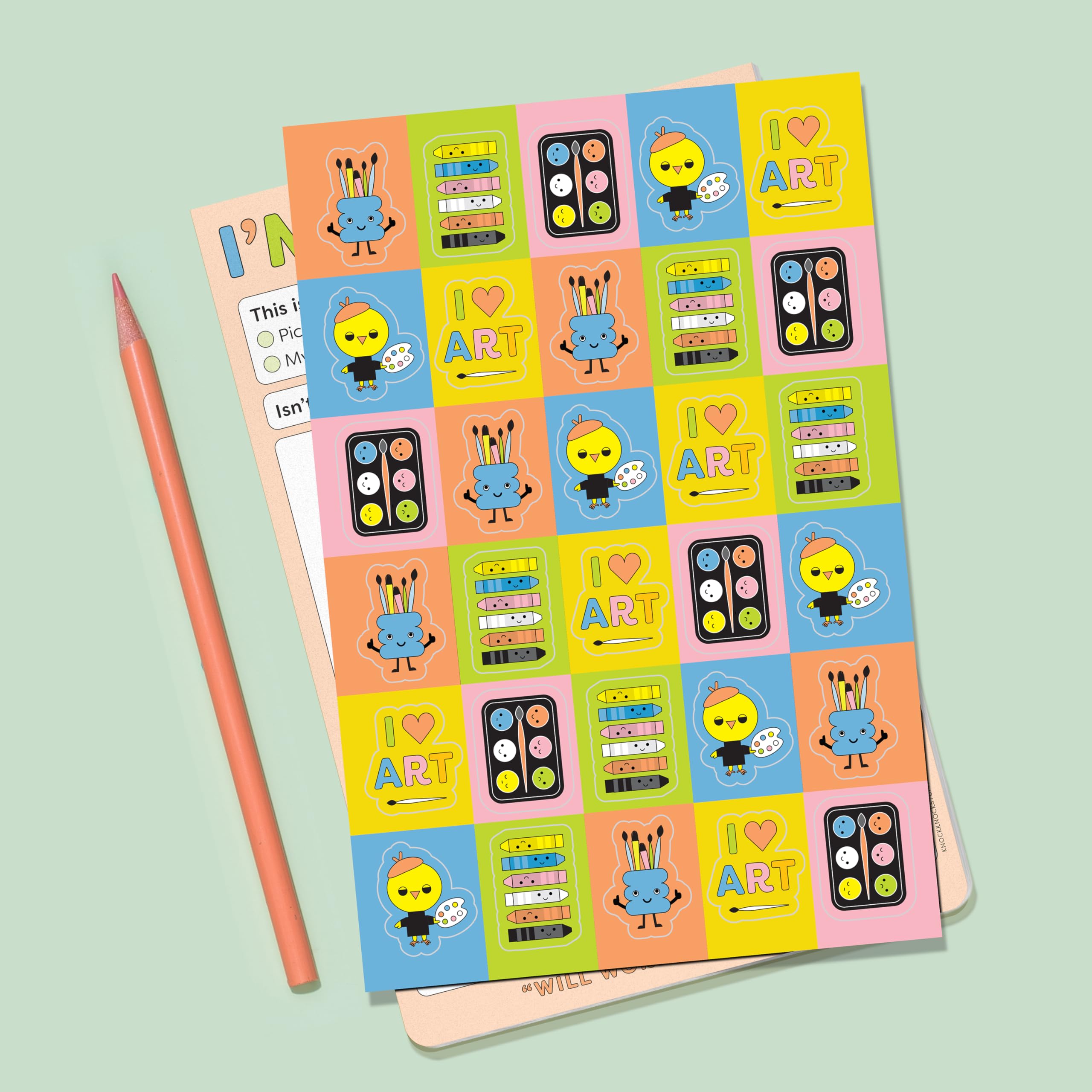 Knock Knock Kids I’m an Artist! Playtime Pad: Kids Activity Pad, 40 Sheets Plus Full-Color Sticker Sheet, 6 x 9-Inches - Image 5