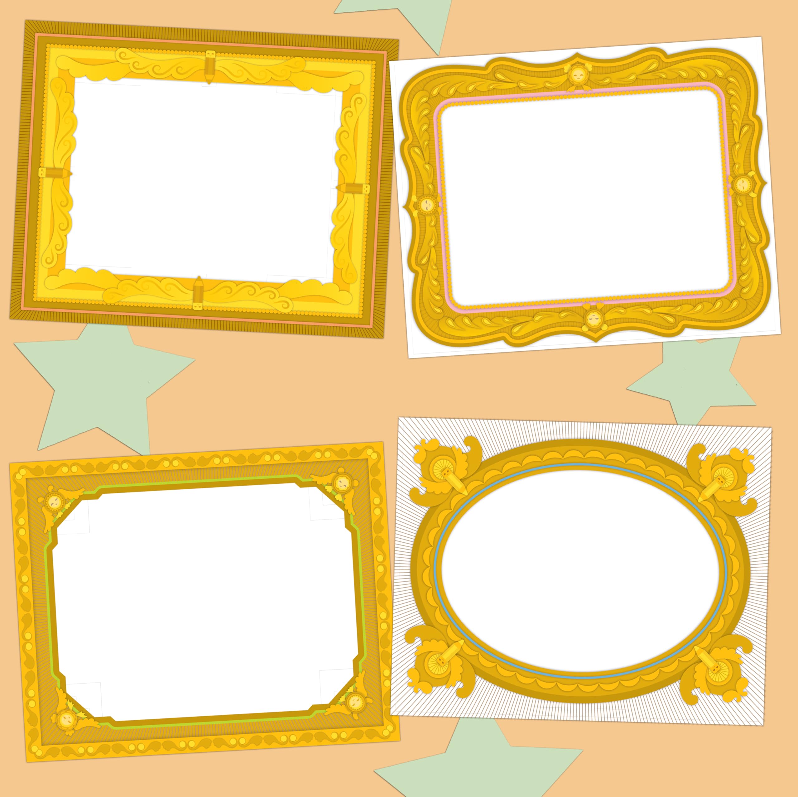 Knock Knock Kids Instant Masterpiece! Sticky Art Pad: Fancy-Framed Art Pad for Kids (40 Adhesive Sheets, 10 Each of 4 Styles), 10 x 8-Inches - Image 4
