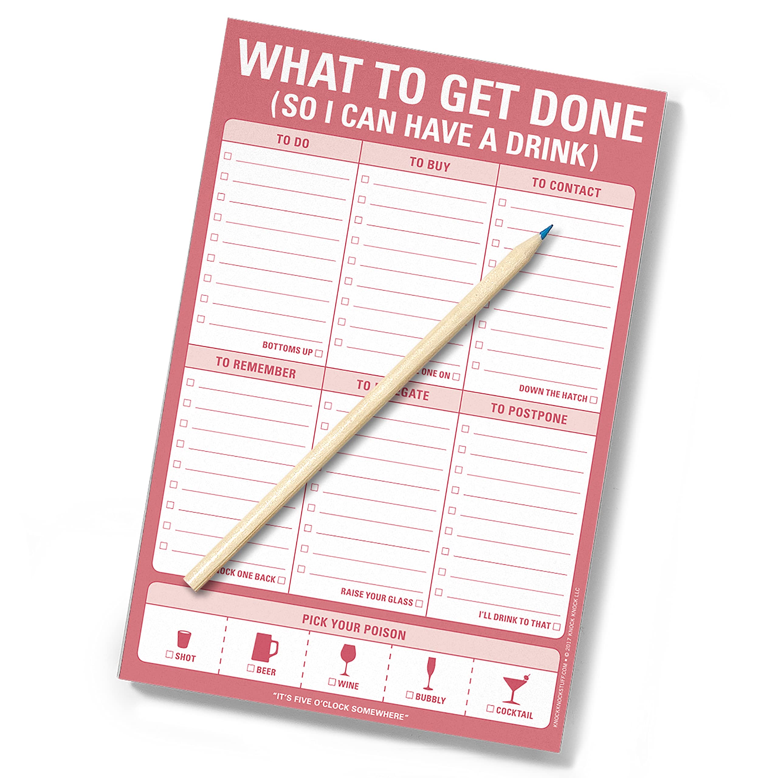 Knock Knock What to Get Do (So I Can Have a Drink), To Do List Note Pad, 6 x 9-inches - Image 6